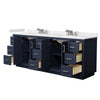 Custom image for Dark Blue with Brushed Nickel Trim / Carrara Cultured Marble / No Mirror