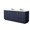 Custom image for Dark Blue with Brushed Nickel Trim / Giotto Quartz / No Mirror