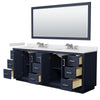 Custom image for Dark Blue with Brushed Nickel Trim / White Cultured Marble / 70