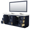 Custom image for Dark Blue with Brushed Nickel Trim / White Quartz / 70