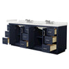 Custom image for Dark Blue with Brushed Nickel Trim / White Quartz / No Mirror