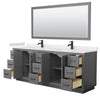 Custom image for Dark Gray with Matte Black Trim / Carrara Cultured Marble / 70