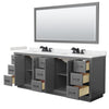 Custom image for Dark Gray with Matte Black Trim / Carrara Cultured Marble / 70