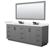 Custom image for Dark Gray with Matte Black Trim / Carrara Cultured Marble / 70