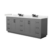 Custom image for Dark Gray with Matte Black Trim / Carrara Cultured Marble / No Mirror