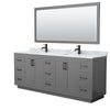 Custom image for Dark Gray with Matte Black Trim / White Carrara Marble / 70