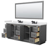 Custom image for Dark Gray with Matte Black Trim / White Cultured Marble / 70