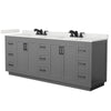 Custom image for Dark Gray with Matte Black Trim / White Quartz / No Mirror