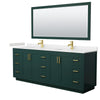 Custom image for Green with Brushed Gold Trim / Carrara Cultured Marble / 70