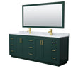 Custom image for Green with Brushed Gold Trim / White Carrara Marble / 70
