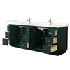 Custom image for Green with Brushed Gold Trim / Giotto Quartz / No Mirror