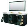 Custom image for Green with Brushed Gold Trim / White Cultured Marble / 70