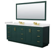 Custom image for Green with Brushed Gold Trim / White Cultured Marble / 70