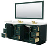 Custom image for Green with Brushed Gold Trim / White Quartz / 70