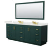 Custom image for Green with Brushed Gold Trim / White Quartz / 70