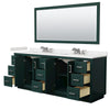 Custom image for Green with Brushed Nickel Trim / Carrara Cultured Marble / 70