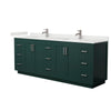 Custom image for Green with Brushed Nickel Trim / White Quartz / No Mirror