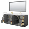 Custom image for Dark Gray with Brushed Gold Trim / Carrara Cultured Marble / 70