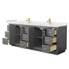 Custom image for Dark Gray with Brushed Gold Trim / Carrara Cultured Marble / No Mirror