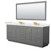 Custom image for Dark Gray with Brushed Gold Trim / Carrara Cultured Marble / 70