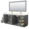 Custom image for Dark Gray with Brushed Gold Trim / Giotto Quartz / 70