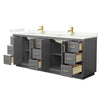 Custom image for Dark Gray with Brushed Gold Trim / Giotto Quartz / No Mirror