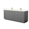 Custom image for Dark Gray with Brushed Gold Trim / Giotto Quartz / No Mirror