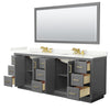 Custom image for Dark Gray with Brushed Gold Trim / Giotto Quartz / 70