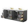 Custom image for Dark Gray with Brushed Gold Trim / Giotto Quartz / No Mirror