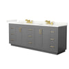 Custom image for Dark Gray with Brushed Gold Trim / Giotto Quartz / No Mirror