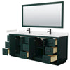 Custom image for Green with Matte Black Trim / Carrara Cultured Marble / 70