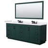 Custom image for Green with Matte Black Trim / Carrara Cultured Marble / 70