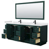 Custom image for Green with Matte Black Trim / White Cultured Marble / 70