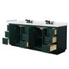 Custom image for Green with Matte Black Trim / White Cultured Marble / No Mirror