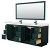 Custom image for Green with Matte Black Trim / White Quartz / 70