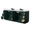 Custom image for Green with Matte Black Trim / White Quartz / No Mirror