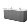 Custom image for Dark Gray with Brushed Nickel Trim / Carrara Cultured Marble / No Mirror
