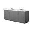 Custom image for Dark Gray with Brushed Nickel Trim / Carrara Cultured Marble / No Mirror