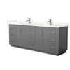 Custom image for Dark Gray with Brushed Nickel Trim / Giotto Quartz / No Mirror