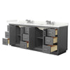 Custom image for Dark Gray with Brushed Nickel Trim / Giotto Quartz / No Mirror