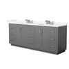 Custom image for Dark Gray with Brushed Nickel Trim / Giotto Quartz / No Mirror
