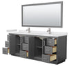 Custom image for Dark Gray with Brushed Nickel Trim / White Cultured Marble / 70