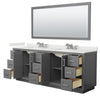 Custom image for Dark Gray with Brushed Nickel Trim / White Quartz / 70