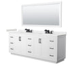 Custom image for White with Matte Black Trim / Carrara Cultured Marble / 70