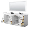 Custom image for White with Matte Black Trim / White Cultured Marble / 70
