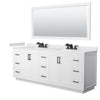 Custom image for White with Matte Black Trim / White Cultured Marble / 70