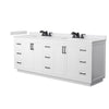Custom image for White with Matte Black Trim / White Cultured Marble / No Mirror