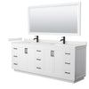 Custom image for White with Matte Black Trim / White Quartz / 70