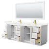 Custom image for White with Brushed Gold Trim / Giotto Quartz / 70