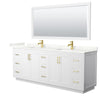 Custom image for White with Brushed Gold Trim / Giotto Quartz / 70